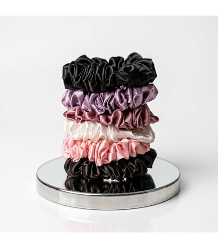 20 Xuxinhas Frufru Scrunchie Rabicó Cetim Antifrizz (Preto